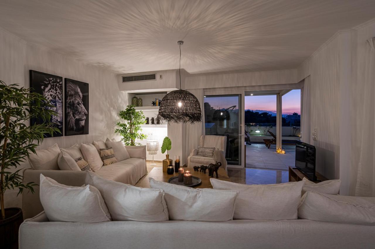 Helen Luxury Holiday House With Sea View Rethymno  Luaran gambar