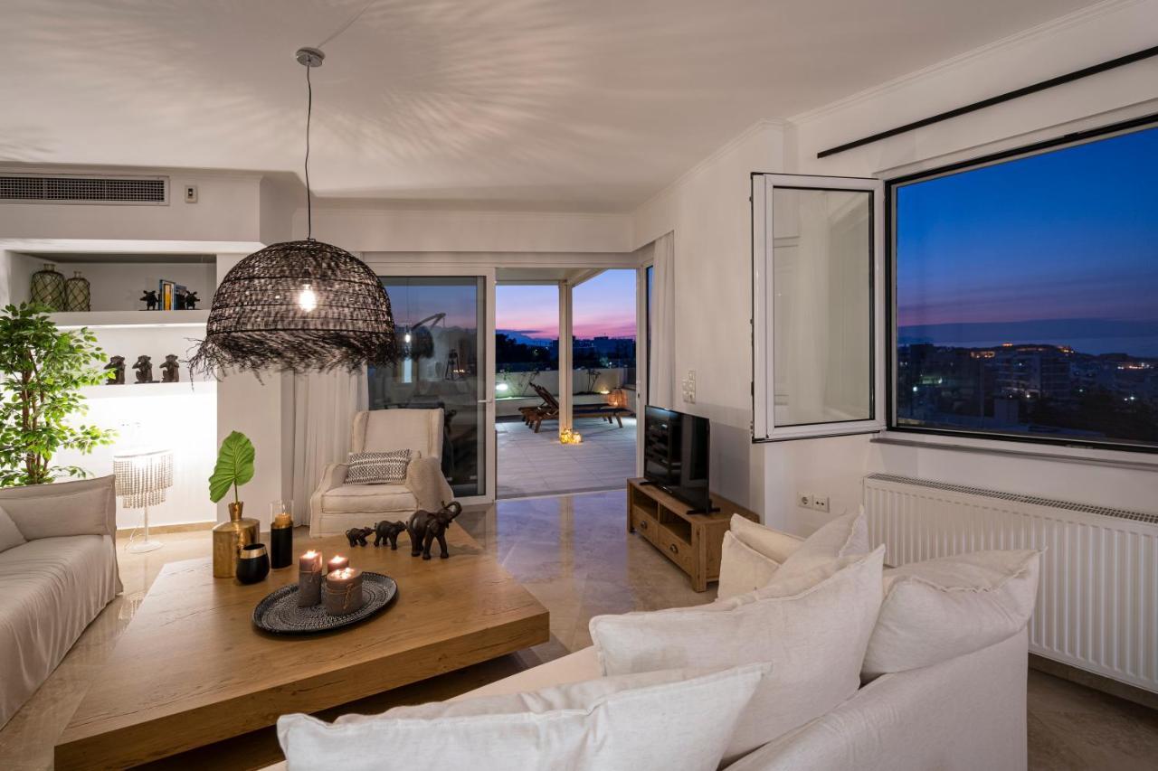 Helen Luxury Holiday House With Sea View Rethymno  Luaran gambar