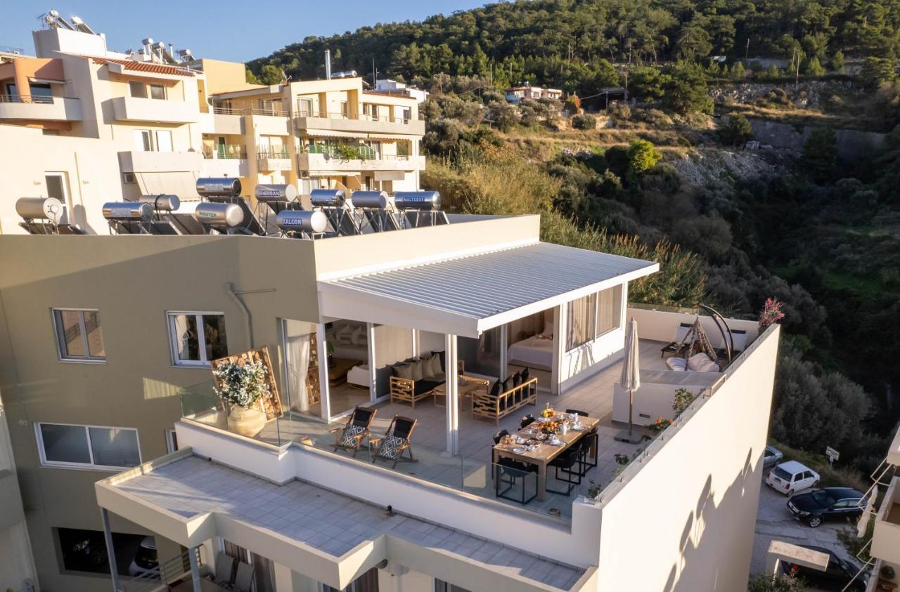 Helen Luxury Holiday House With Sea View Rethymno  Luaran gambar