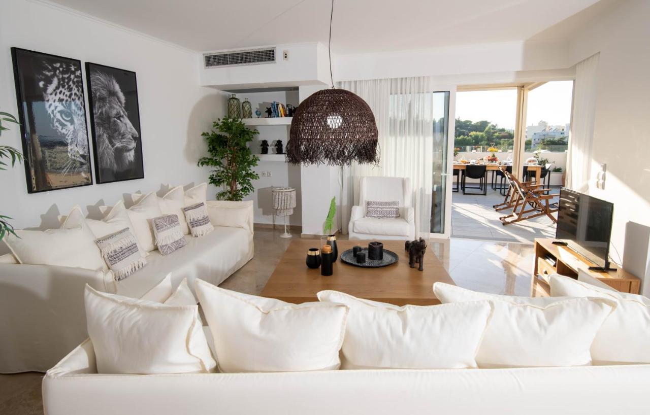 Helen Luxury Holiday House With Sea View Rethymno  Luaran gambar